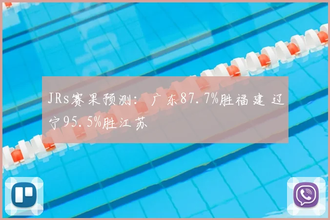 JRs赛果预测：广东87.7%胜福建 辽宁95.5%胜江苏